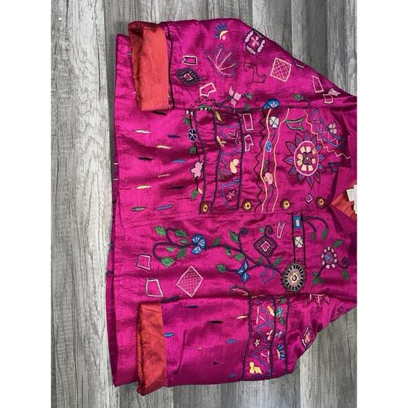 Daniel K. New York Womens Size L Embroidered Back Design Silk Jacket Pink - Picture 4 of 9